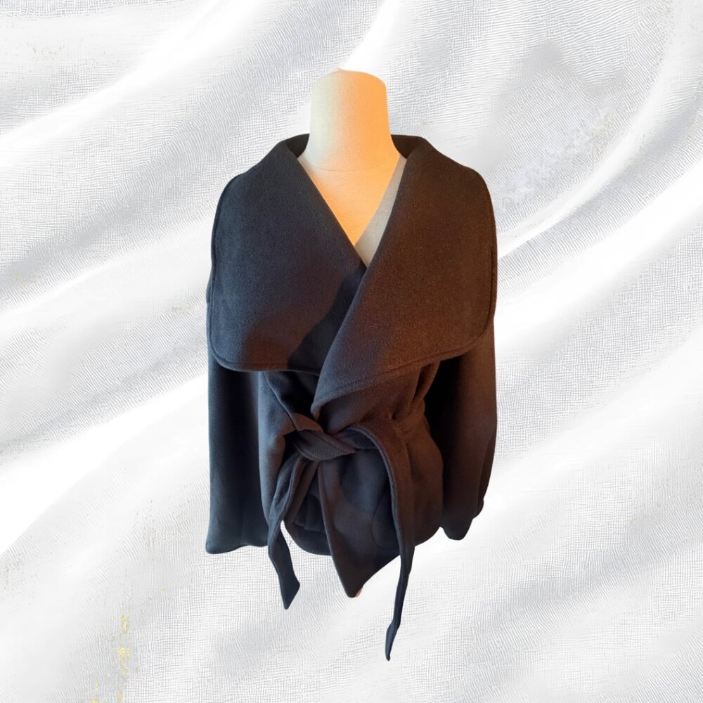 Free People Oversized Black Bomber Jacket